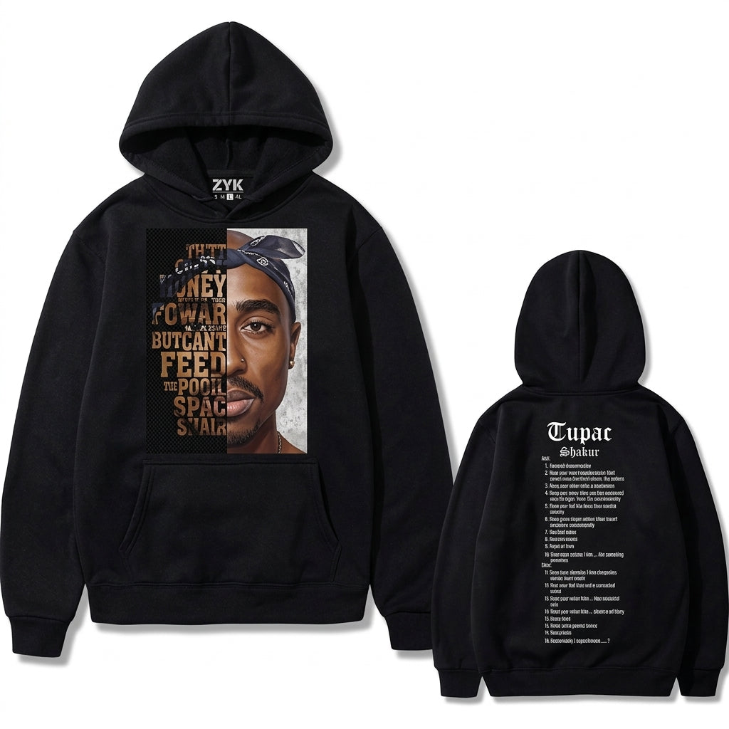 2026 2pac Hoodie Black