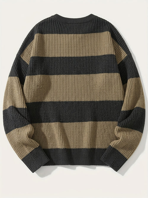 New Loose Bottoming Sweater Casual Versatile Striped Pullover
