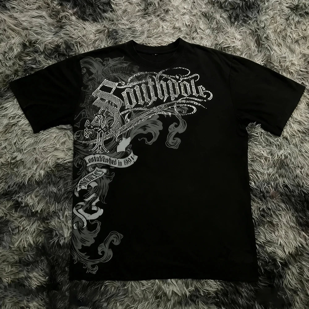 Afterdark Series-Black Oversized Tee