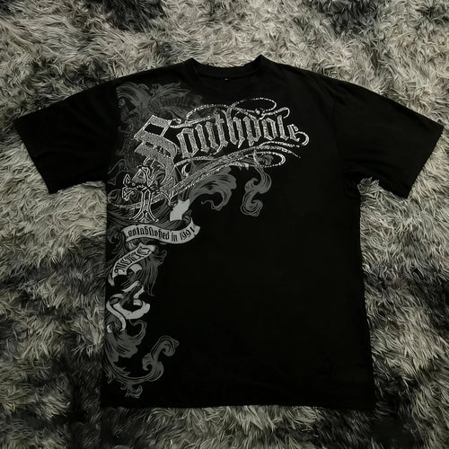 Afterdark Series-Black Oversized Tee